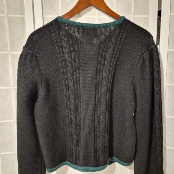 Vintage 1989 Susan Bristol Wool Knit Cardigan Sz M - Picture 11 of 11